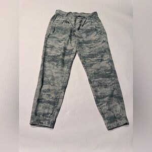Athleta Farallon Jogger Fog Camo Pull On Blue Gray Lounge Medium Athletic